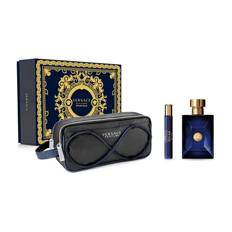 Set De Perfume Versace Dylan Blue 100ml 3 Pzas 